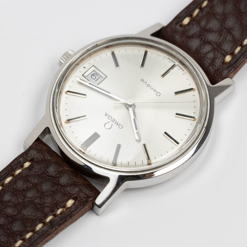 1972 Omega Genève date Cal. 1030 Ref. 136.0099. Manual movement, steel case.