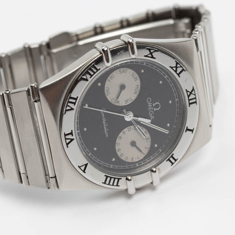 Omega Constellation Manhattan day/date Cal. 1444 Ref. 396.1070/1080. From 1991. Quartz movment. Black dial.