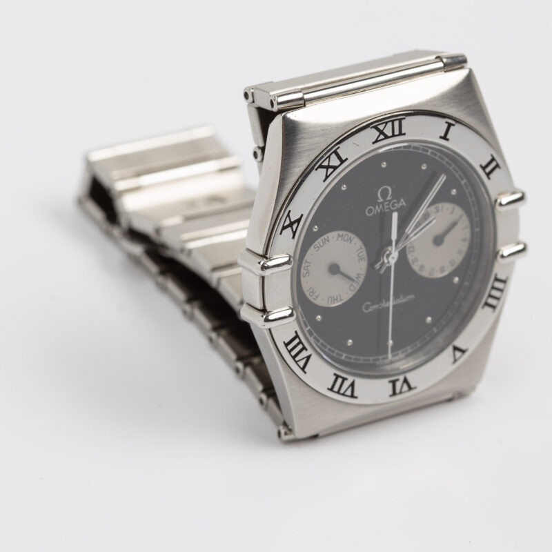 Omega Constellation Manhattan day/date Cal. 1444 Ref. 396.1070/1080. From 1991. Quartz movment. Black dial.