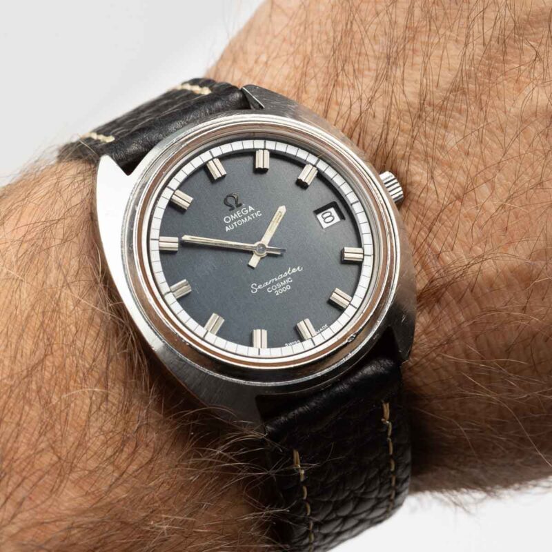 Omega Seamaster Cosmic 2000 Cal. 1012 Ref. 166.128. From 1971. Dark grey dial. Automatic Steel.