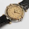 Ladies Omega Constellation Manhattan Cal. 1455 Ref. 595.1080. From 1989. Quartz movment. Gold bezel. Steel case. Sparkle dial.