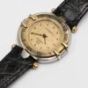 Ladies Omega Constellation Manhattan Cal. 1455 Ref. 595.1080. From 1989. Quartz movment. Gold bezel. Steel case. Sparkle dial.