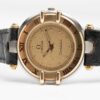 Ladies Omega Constellation Manhattan Cal. 1455 Ref. 595.1080. From 1989. Quartz movment. Gold bezel. Steel case. Sparkle dial.