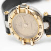Ladies Omega Constellation Manhattan Cal. 1455 Ref. 595.1080. From 1989. Quartz movment. Gold bezel. Steel case. Sparkle dial.