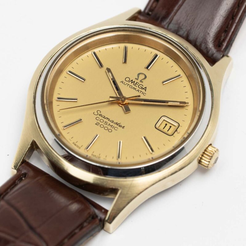 Omega Seamaster Cosmic 2000 date Cal. 1012 Ref. 166.128. From 1973. Automatic movment. Gold cup