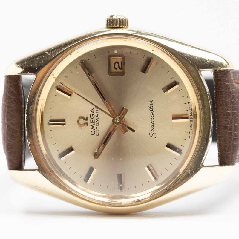 Omega Seamaster date Cal. 565 Ref. 166.067. From 1971. Automatic movment. Gold cup.