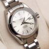 Ladies Omega Seamaster Aqua Terra 150m date Cal. 1424 Ref. 257730. Quartz movement. Steel case and white dial.