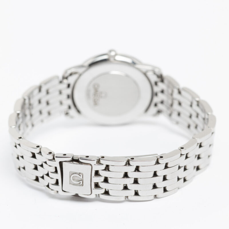 Ladies Omega de Ville Prestige Ref. 4580.31.00 Cal. 1456. Quartz movement. Steel case and white dial. 27 mm size without crown