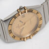 Omega Constellation Manhattan date Cal. 1438 Ref. 3961070. Gold bezel. Quartz movment.