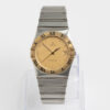 Omega Constellation Manhattan date Cal. 1438 Ref. 3961070. Gold bezel. Quartz movment.