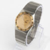 Omega Constellation Manhattan date Cal. 1438 Ref. 3961070. Gold bezel. Quartz movment.
