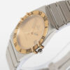 Omega Constellation Manhattan date Cal. 1438 Ref. 3961070. Gold bezel. Quartz movment.