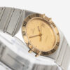 Omega Constellation Manhattan date Cal. 1438 Ref. 3961070. Gold bezel. Quartz movment.