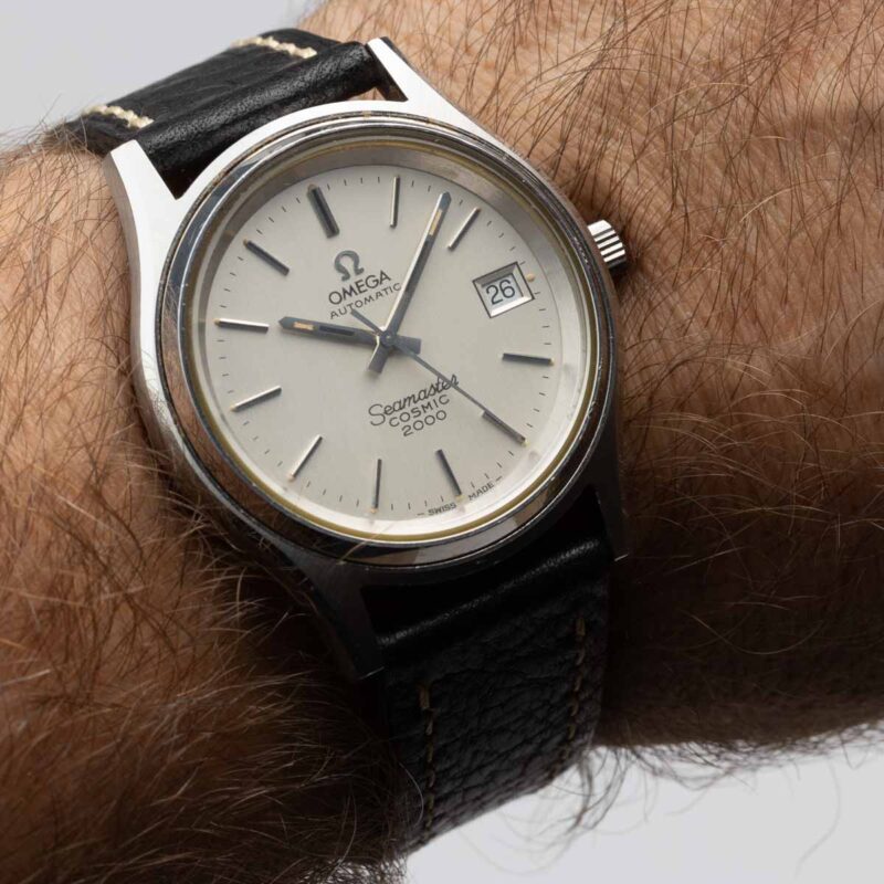 Alternative view of 1970s Omega Seamaster Cosmic 2000