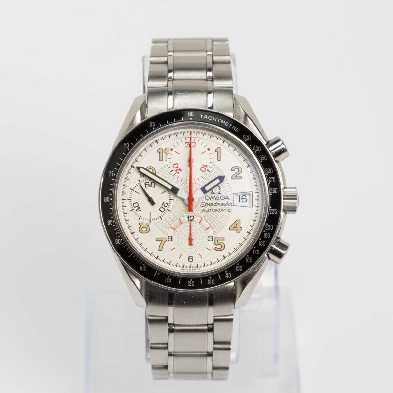 Omega Speedmaster date Cal. 1152 Ref. 1750083. Automatic. White dial. Black bezel.