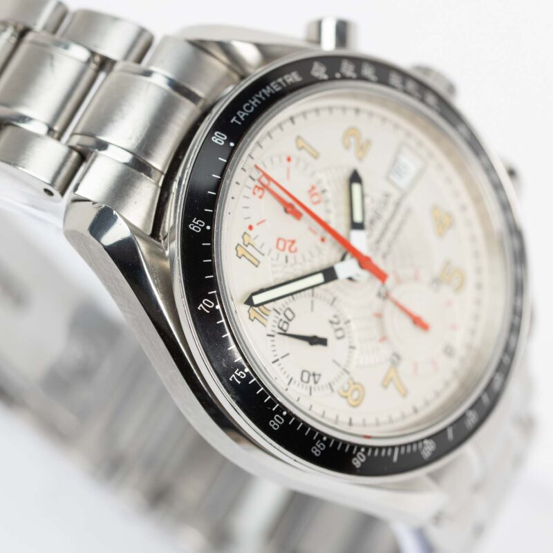 Omega Speedmaster date Cal. 1152 Ref. 1750083. Automatic. White dial. Black bezel.