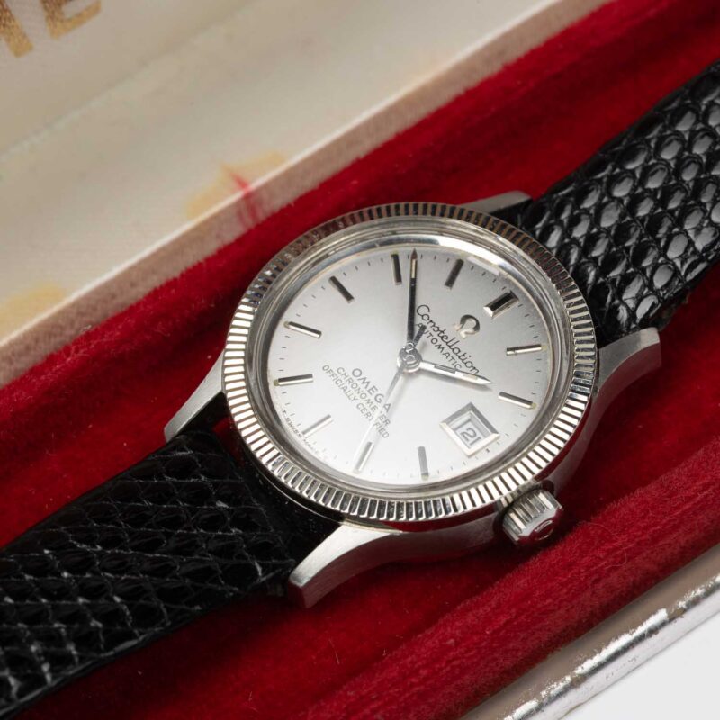 Ladies Omega Constellation date Cal. 684 Ref. 568.016. From 1970. Automatic movment. White gold bezel.