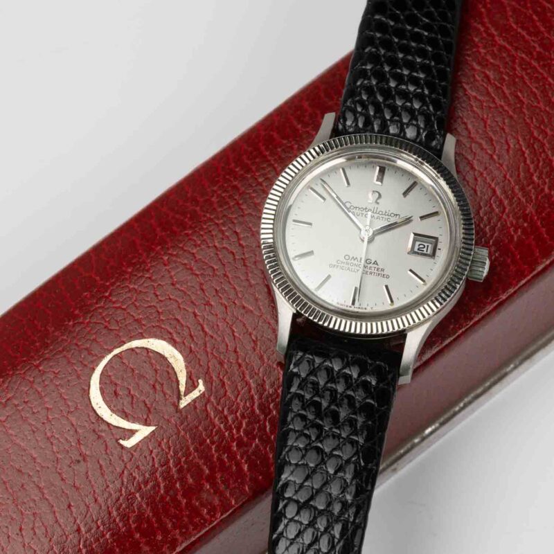 Ladies Omega Constellation date Cal. 684 Ref. 568.016. From 1970. Automatic movment. White gold bezel.
